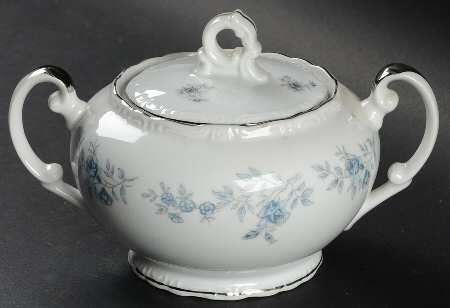 Blue Dawn (Platinum Trim) Sugar Bowl & Lid
