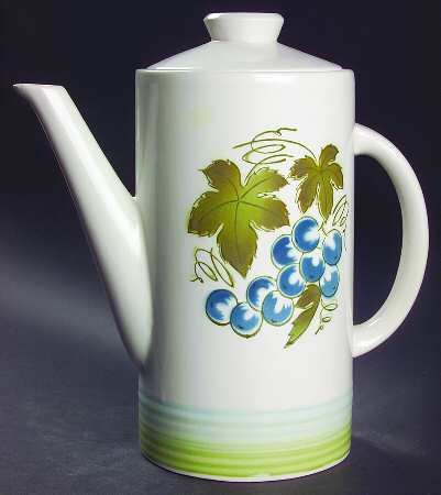 Blue Grapes Coffee Pot & Lid