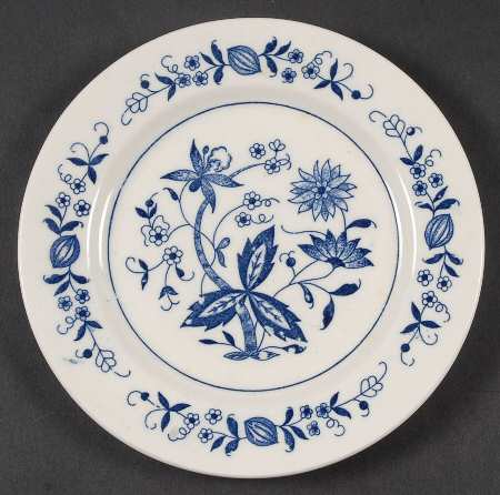 Blue Onion Bread & Butter Plate