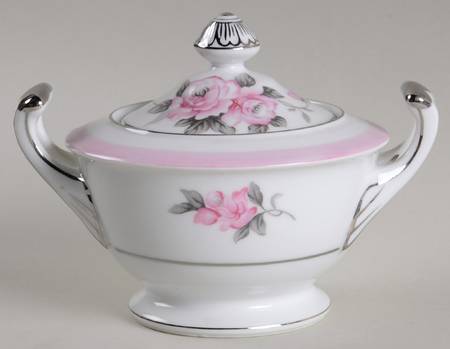 Blushing Rose Sugar Bowl & Lid
