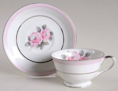 Blushing Rose Footed Cup & Saucer Set