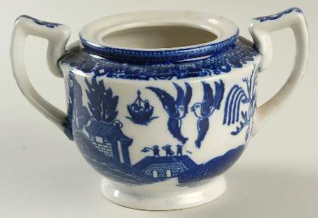 Blue Willow (No Gold, "Made In Japan") Sugar Bowl No Lid