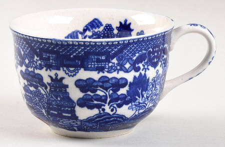 Blue Willow (No Gold, "Japan" Only) Flat Cup