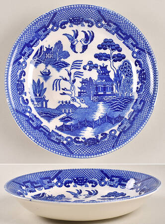 Blue Willow (No Gold, "Japan" Only) Coupe Soup Bowl