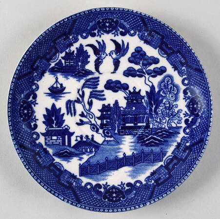 Blue Willow (No Gold, "Japan" Only) Saucer for Oversized Cup