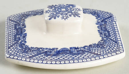 Blue Willow (No Gold, "Japan" Only) Lid for Tea Canister