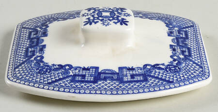 Blue Willow (No Gold, "Japan" Only) Lid for Sugar Canister