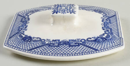 Blue Willow (No Gold, "Japan" Only) Lid for Flour Canister
