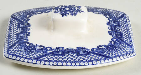 Blue Willow (No Gold, "Japan" Only) Lid for Coffee Canister