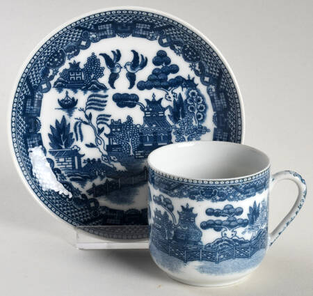 Blue Willow (No Gold, "Japan" Only) Child's Cup & Saucer Set