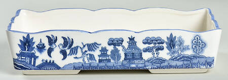 Blue Willow (No Gold, "Japan" Only) Rectangular Dish