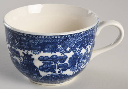 Blue Willow (No Gold, "Japan" Only) Flat Cup