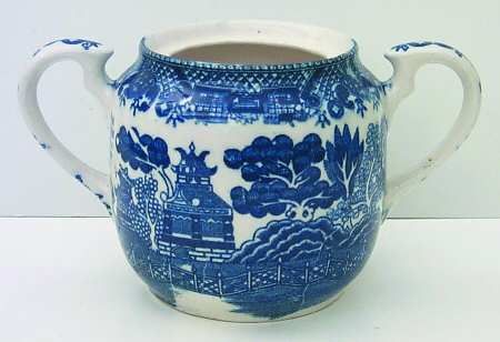 Blue Willow (No Gold, "Japan" Only) Sugar Bowl No Lid