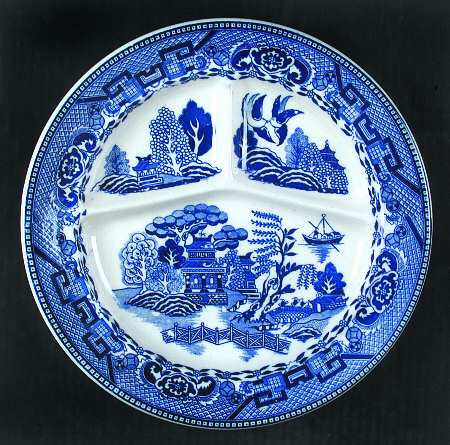 Blue Willow (No Gold, "Japan" Only) Grill Plate