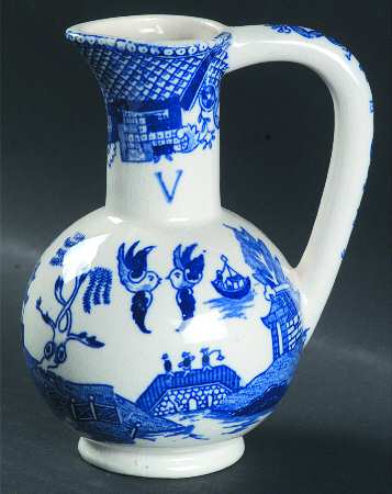 Blue Willow (No Gold, "Japan" Only) Vinegar No Stopper