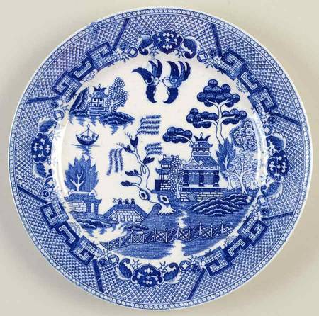Blue Willow (No Gold, "Japan" Only) Luncheon Plate
