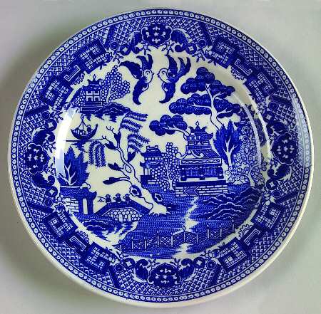 Blue Willow (No Gold, "Japan" Only) Dessert/Pie Plate