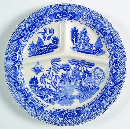 Blue Willow (No Gold, "Japan" Only) Grill Plate