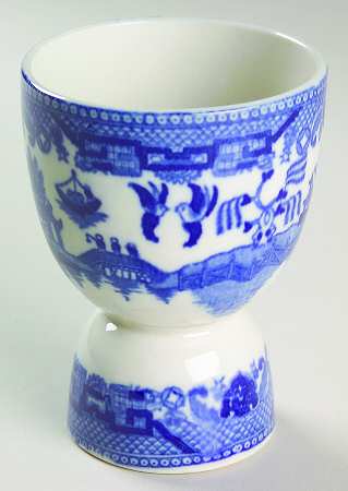 Blue Willow (No Gold, "Japan" Only) Double Egg Cup