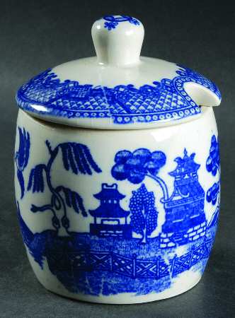 Blue Willow (No Gold, "Japan" Only) Jam/Jelly & Lid