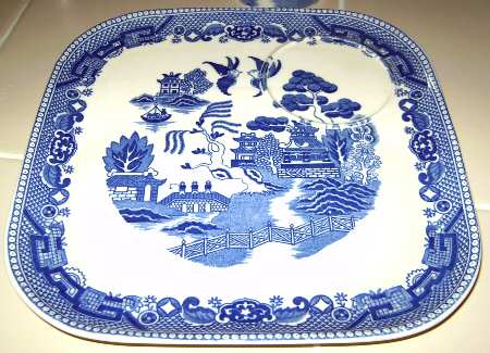 Blue Willow (No Gold, "Japan" Only) Snack Plate