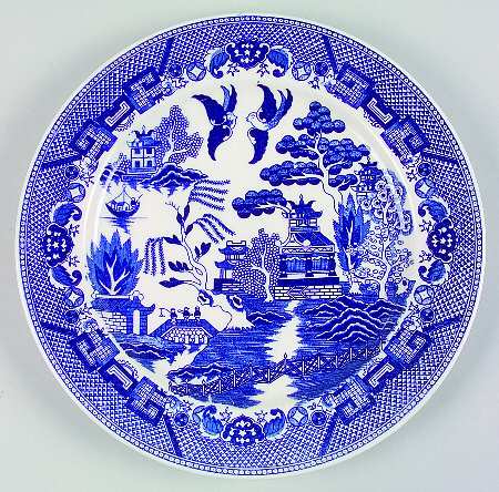 Blue Willow (No Gold, "Japan" Only) Dinner Plate