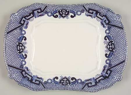 Blue Willow (No Gold, "Japan" Only) Small Tureen Underplate