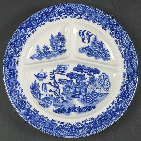 Blue Willow (No Gold, "Japan" Only) Grill Plate