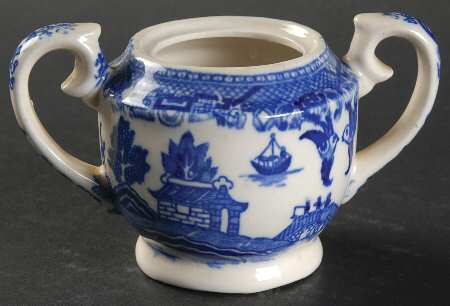 Blue Willow (No Gold, "Japan" Only) Mini Sugar Bowl No Lid