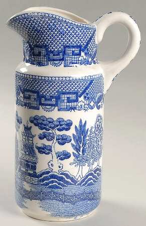Blue Willow (No Gold, "Japan" Only) 32 Oz Pitcher