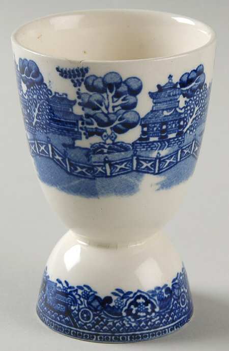 Blue Willow (No Gold, "Japan" Only) Double Egg Cup