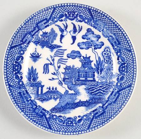 Blue Willow (No Gold, "Japan" Only) Bread & Butter Plate
