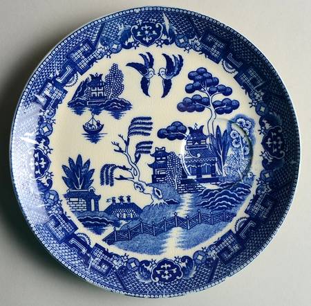 Blue Willow (No Gold, "Japan" Only) Snack Plate