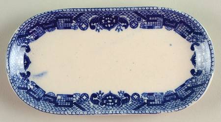 Blue Willow (No Gold, "Japan" Only) Tray for Vinegar and Oil Tray Set