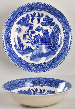 Blue Willow (Occupied, No Trim) Coupe Cereal Bowl by Japan