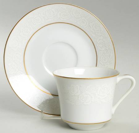 Cellini Romanesque Flat Cup & Saucer Set