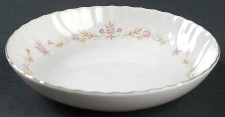 Christine (Pink Flowers) Fruit/Dessert (Sauce) Bowl