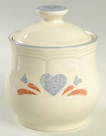 Country Heart Sugar Bowl & Lid