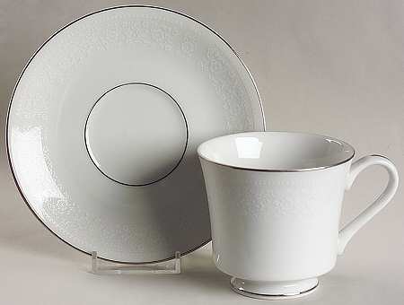 Country Lace Footed Cup & Saucer Set