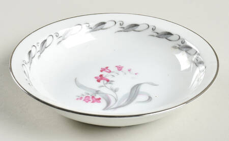 Elaine (Gray Leaf Band On Rim) Fruit/Dessert (Sauce) Bowl