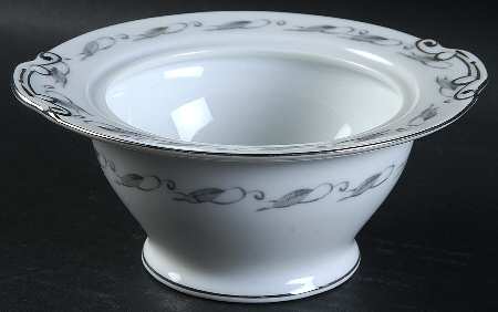 Elaine (Gray Leaf Band On Rim) Sugar Bowl No Lid