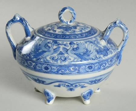 Flying Turkey Sugar Bowl & Lid