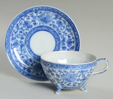 Flying Turkey Footed Cup & Saucer Set