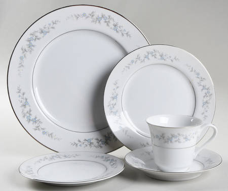 Forget Me Not Blue 5 Piece Place Setting
