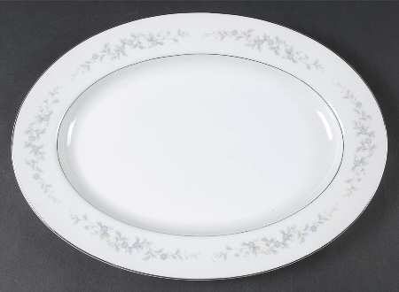 Forget Me Not Blue 12" Oval Serving Platter