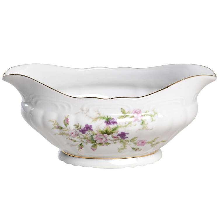 Forget Me Not Pink (#18002R) Gravy Boat