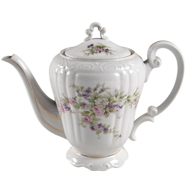 Forget Me Not Pink (#18002R) Coffee Pot & Lid