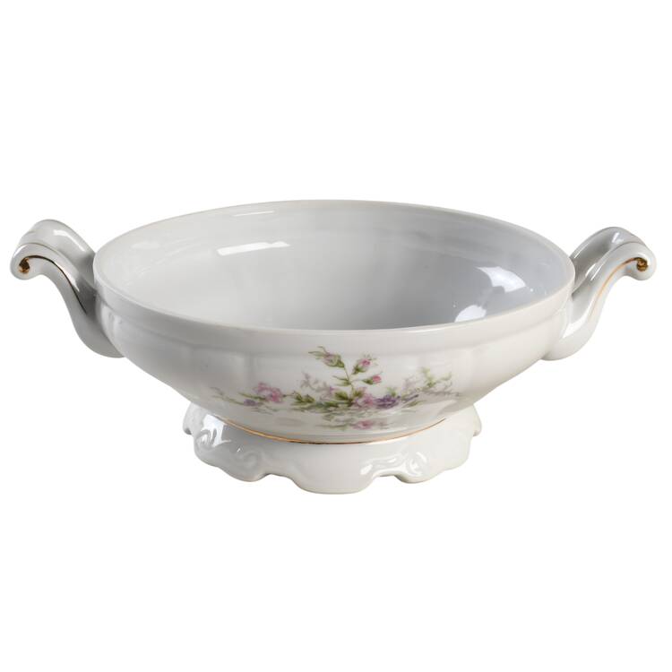 Forget Me Not Pink (#18002R) Round Vegetable No Lid