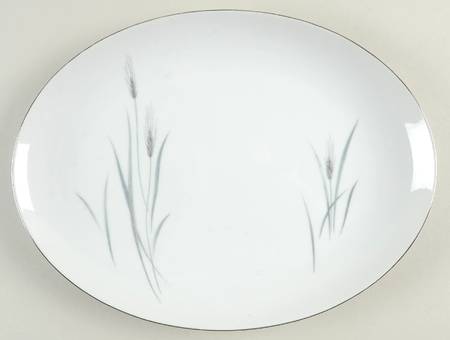 Grey Wheat 12" Oval Serving Platter