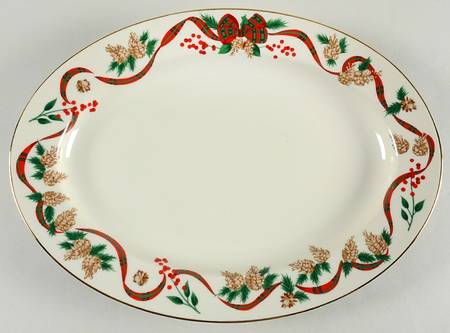 Holiday Tidings 14" Oval Serving Platter
